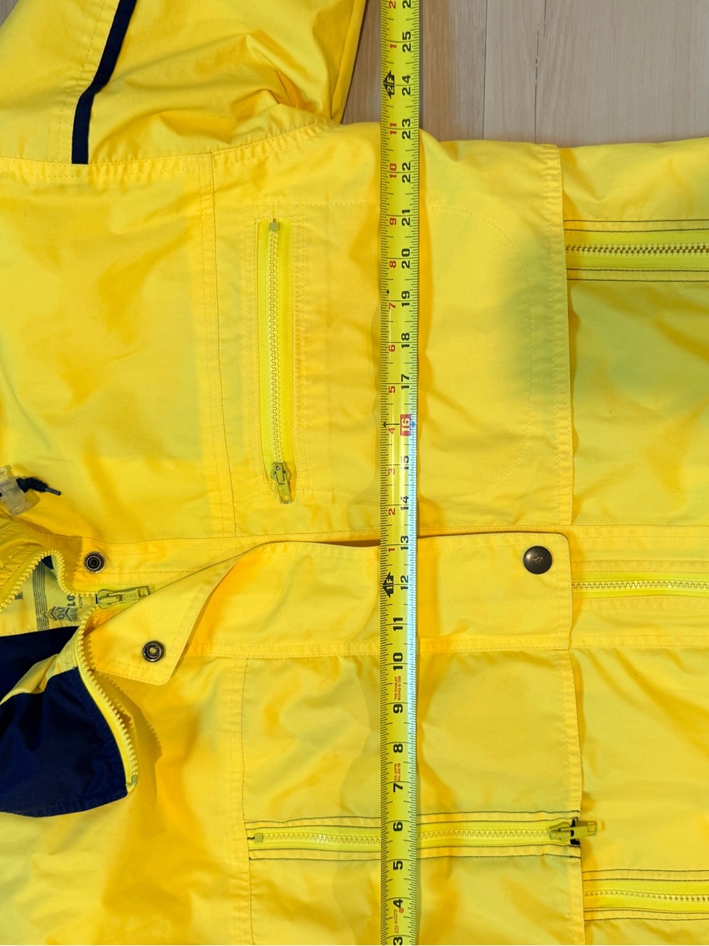 Vintage London Fog Yellow Sailing Jacket Nautical Rain Windbreaker S - Picture 6 of 7